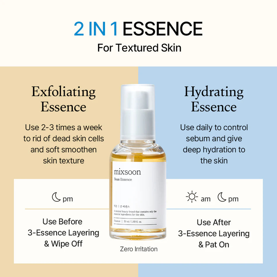 Esencia exfoliante e hidratante Mixsoon Bean Essence 50ml