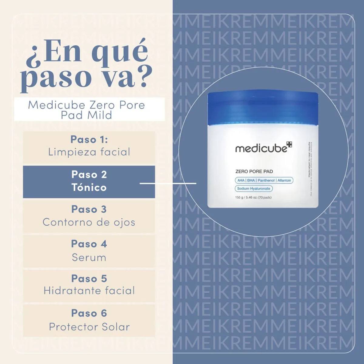 Discos exfoliantes Zero Pore Pads Medicube 70uds