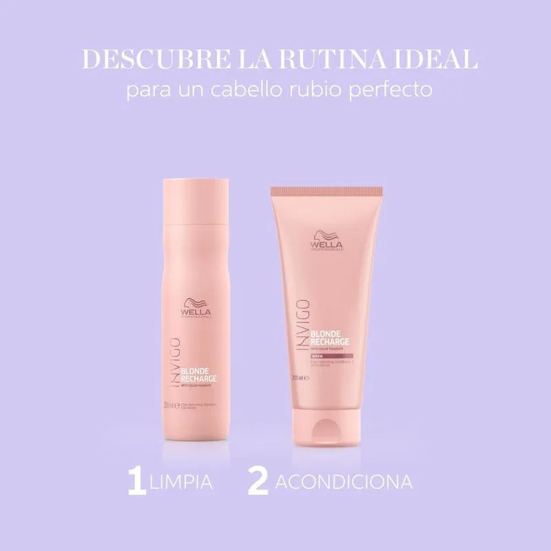 Acondicionador matizante Wella Professionals Blonde Recharge Conditioner 200ml