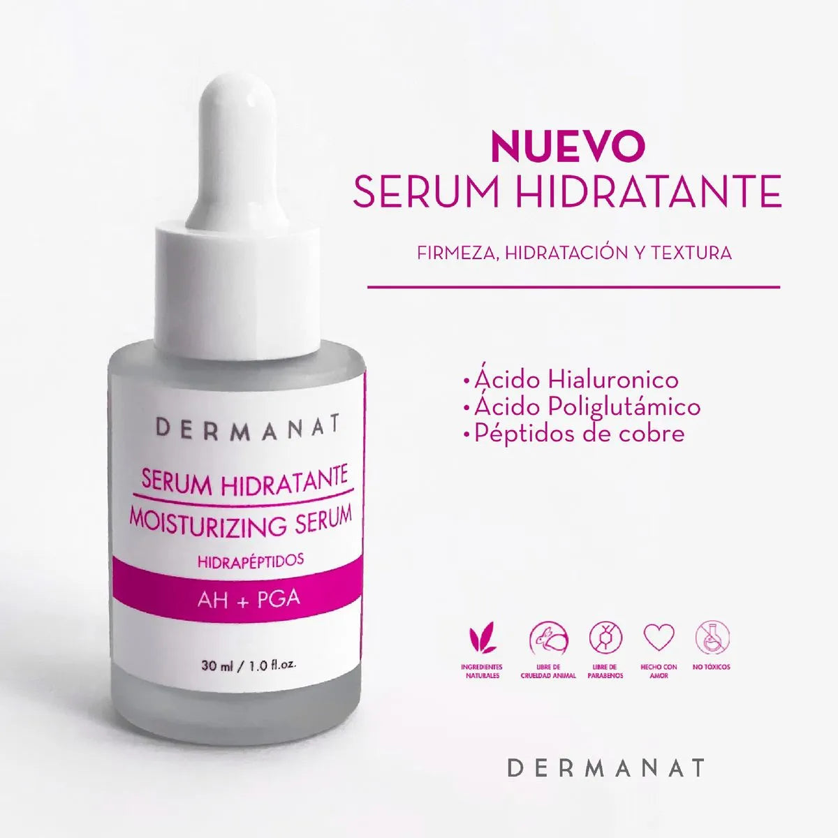 Sérum Hidratante Hidrapéptidos Dermanat 30ml