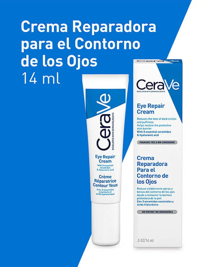 Crema Reparadora Contorno de Ojos con Ácido Hialurónico y Ceramidas CeraVe Eye Repair Cream 14ml
