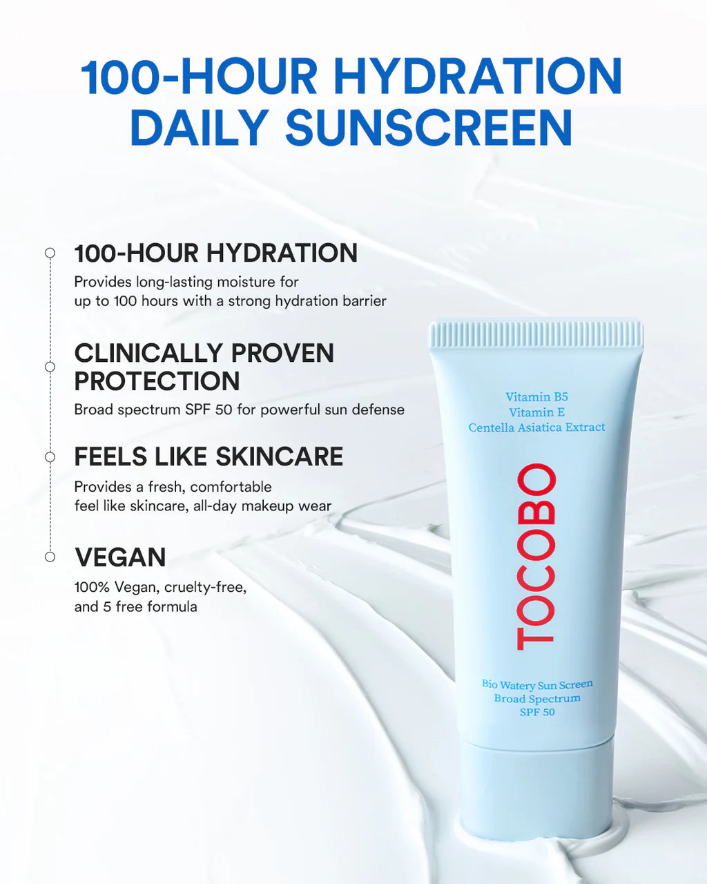 Protector solar hidratante Tocobo Bio Watery Sun Screen SPF50 PA++++ 50ml