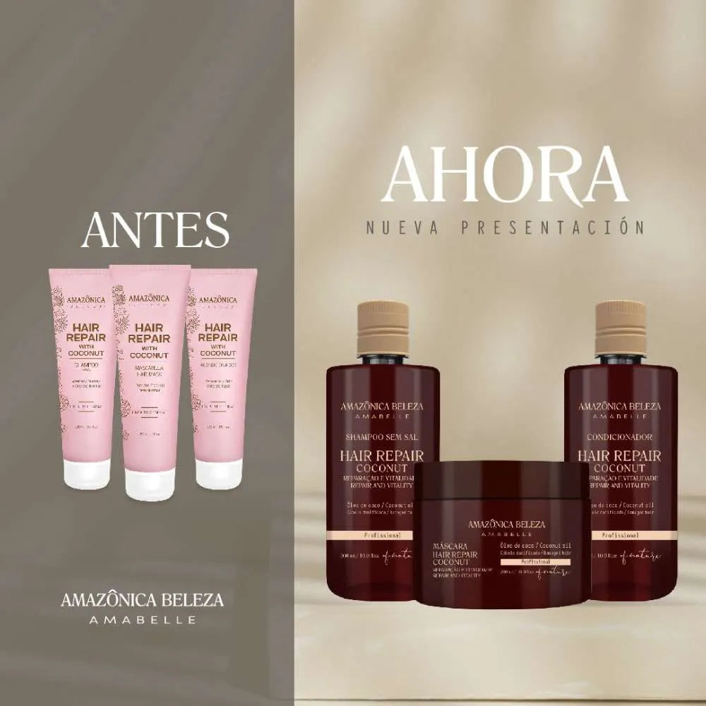 Mascarilla de reparación Amazônica Beleza Hair Repair Coconut Mask 300ml