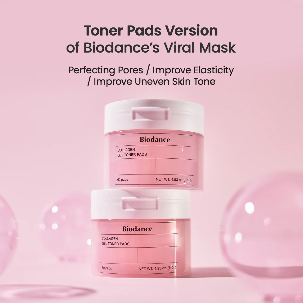 Pads de tónico en gel con Colágeno Biodance Collagen Gel Toner Pad 60 uds