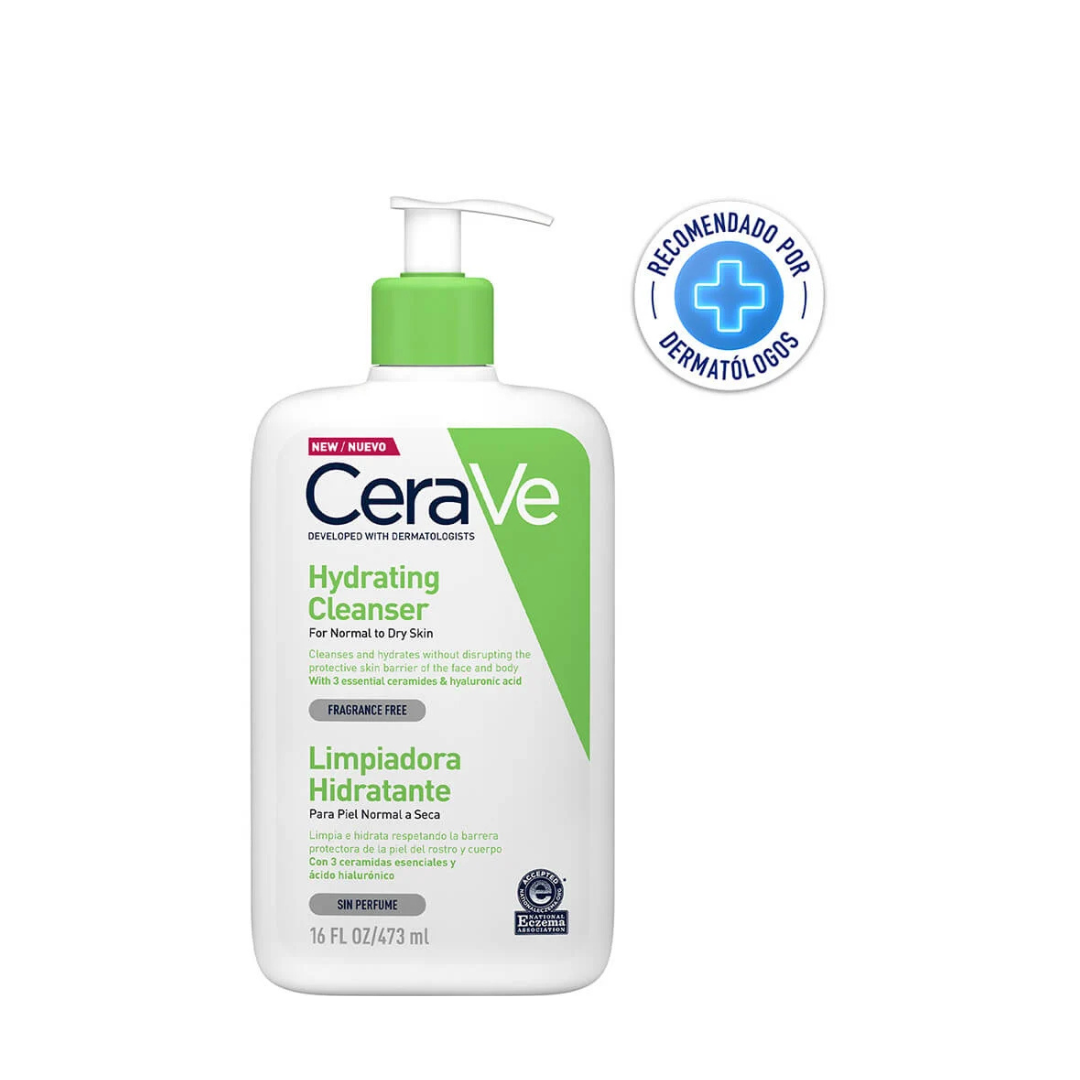Limpiadora crema-espuma hidratante para piel normal a seca CeraVe Hydrating Cream-to-Foam Cleanser For Normal to Dry Skin 236ml