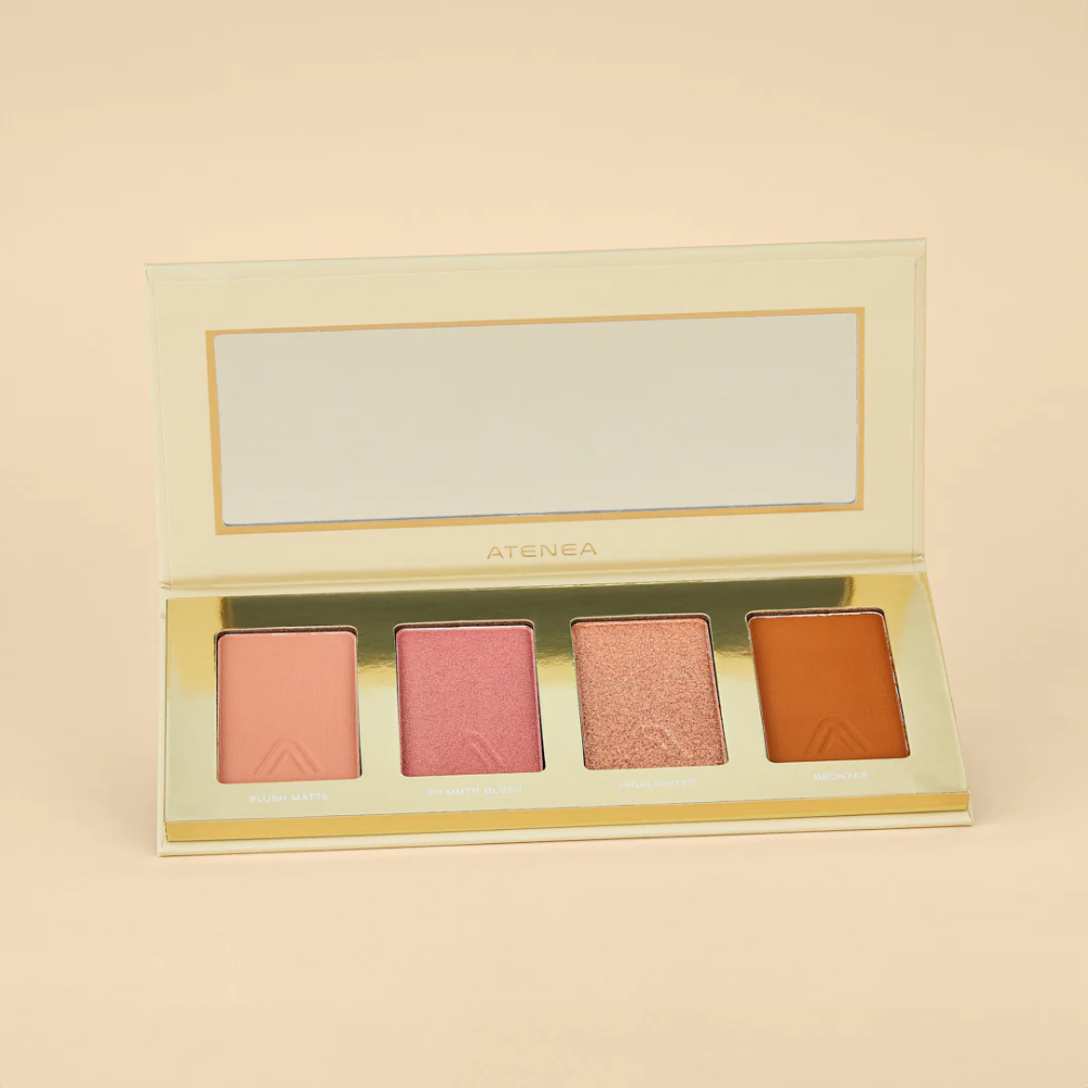 Paleta Facial Essential rubor, iluminador y contorno Atenea Essential