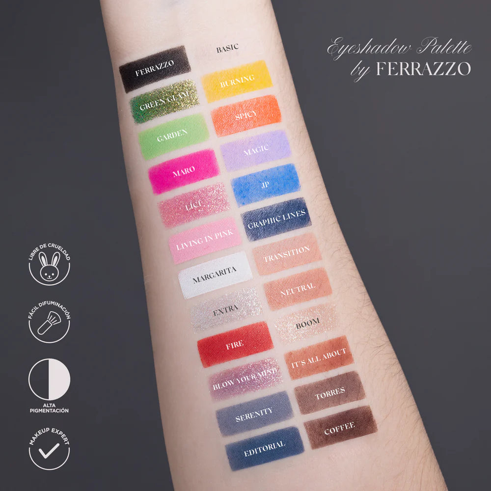 Paleta de sombras Atenea X Ferrazo: Discover your Editorial Side