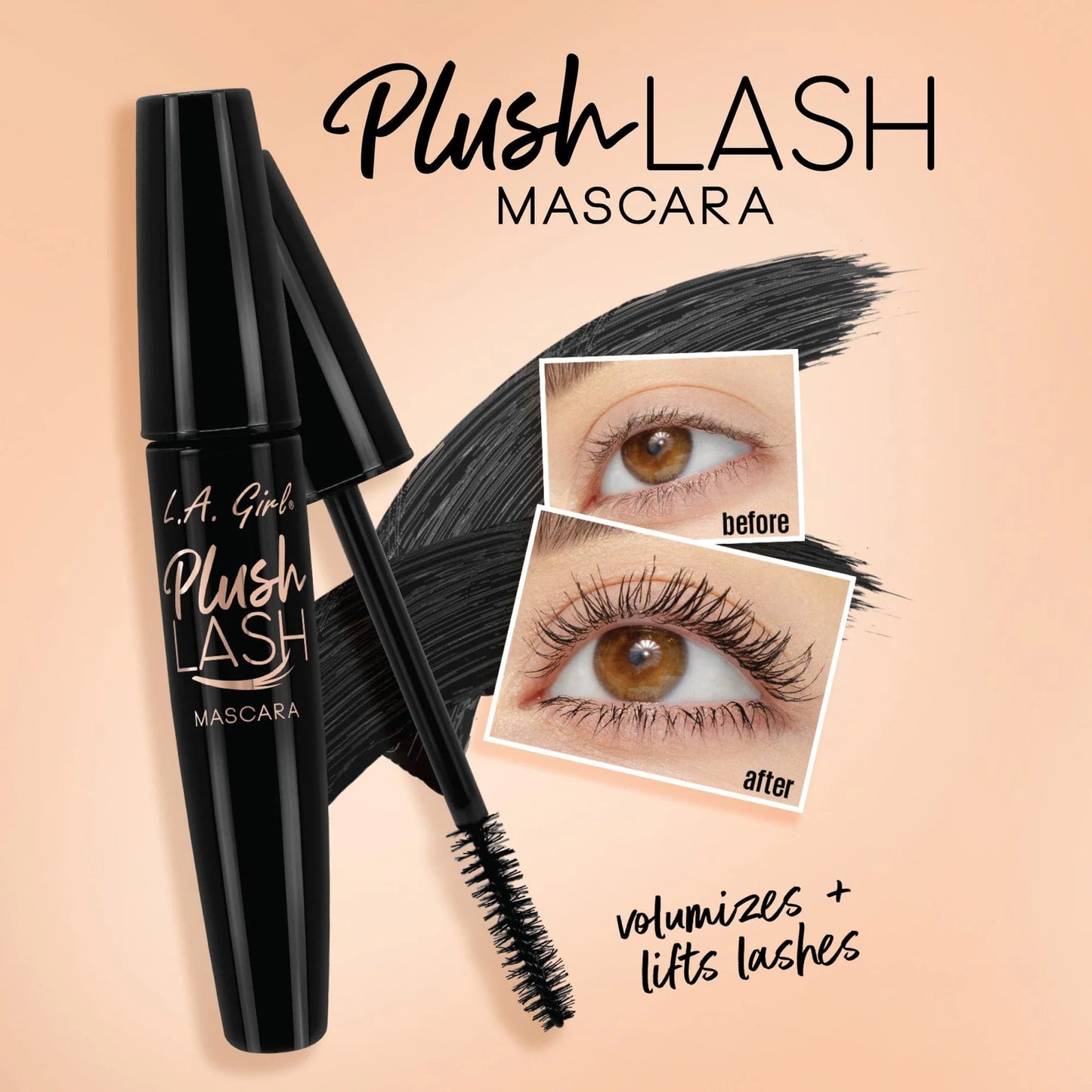 Pestañina L.A Girl Pestañina Plush Lash Blackest Black