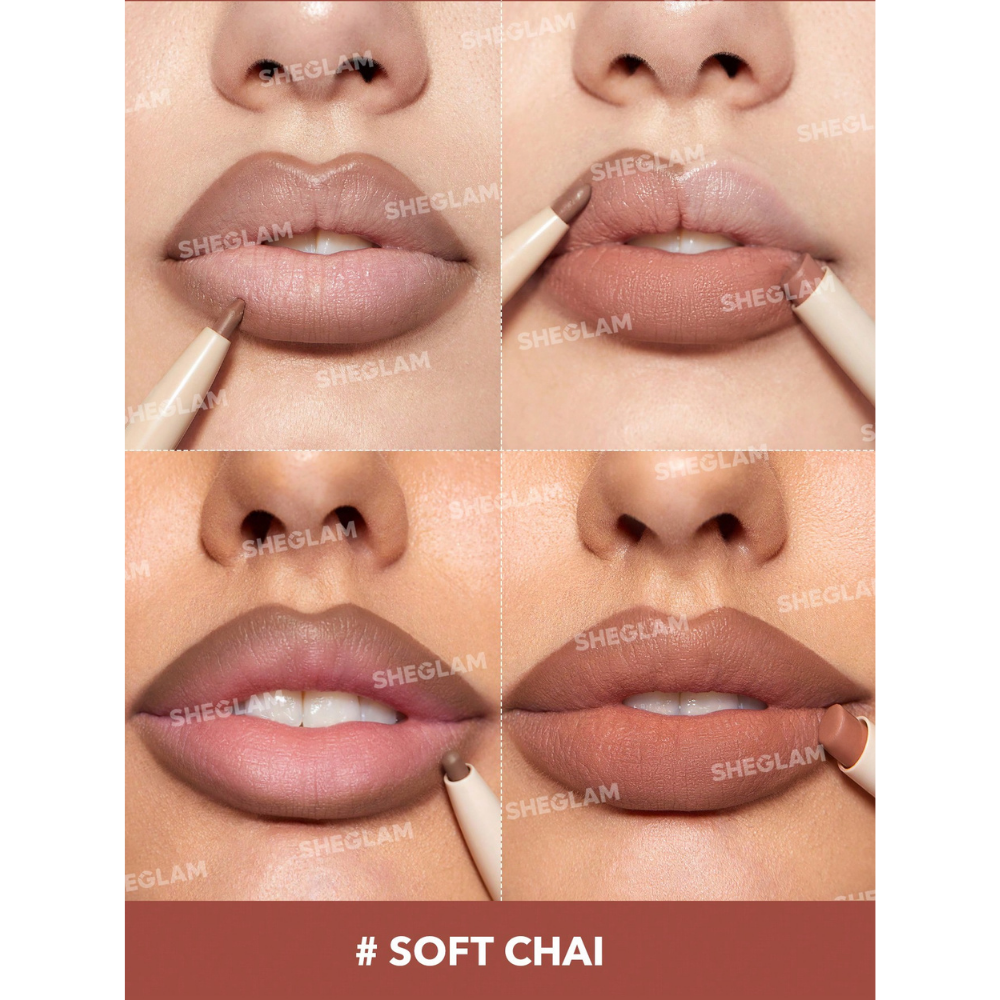 Labial mate Sheglam Glam 101 Lipstick & Liner Duo