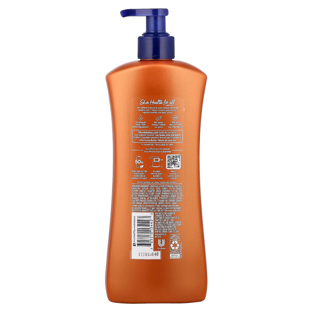 Loción corporal con manteca de cacao Vaseline Intensive Care Cocoa Radiant Lotion 600ml