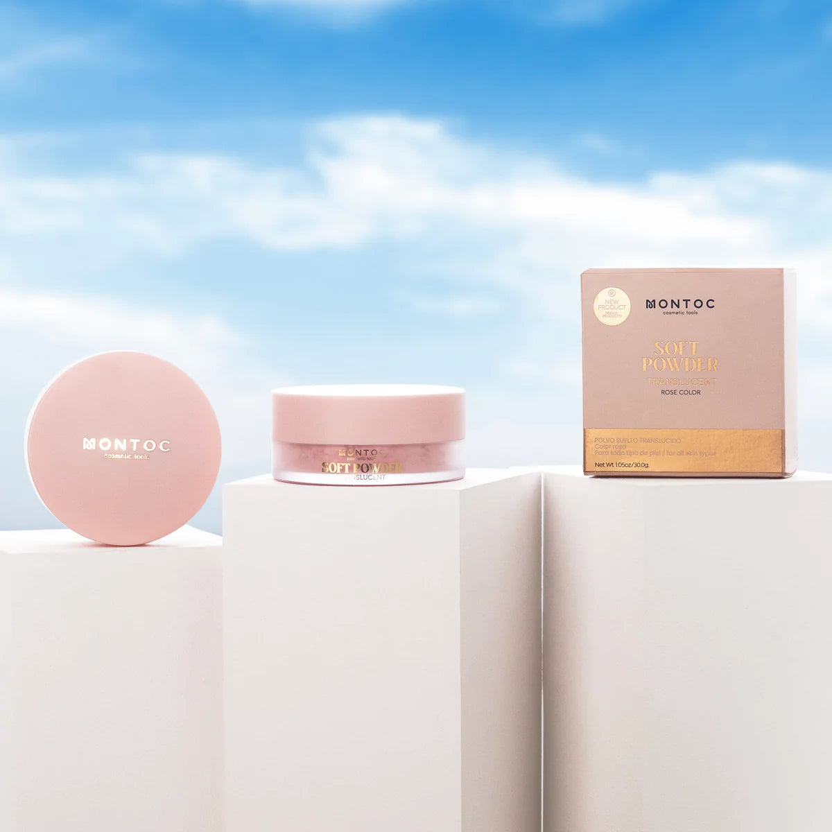 Polvo suelto rosado Montoc Soft-powder Mini 10g