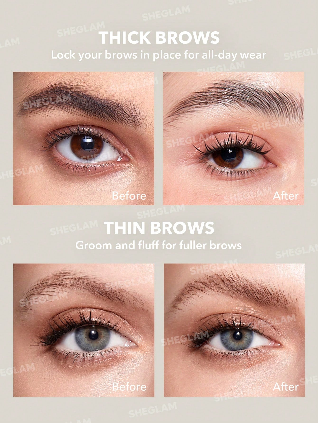 Gel fijador de cejas Sheglam Set Me Up Brow Hold Crystal Clear