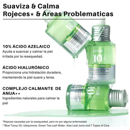 Sérum Anti-rojeces con Ácido Azelaico 10% y Ácido Hialurónico Anua Azelaic Acid 10 Hyaluron Redness Soothing Serum 30ml