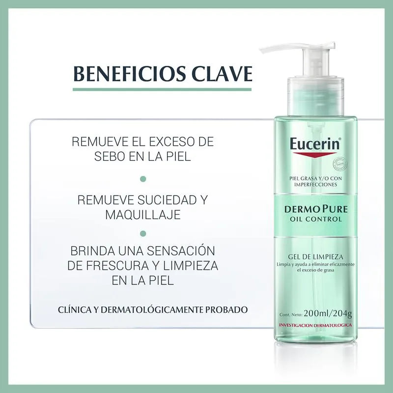 Limpiador Facial Piel Grasa DermoPure Gel Limpiador Facial