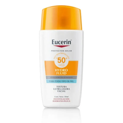 Protector Solar Facial Textura Ultra Ligera Eucerin Sun Face Hydro Fluid FPS 50+ 50ml