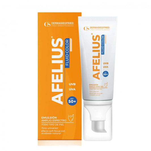 Protector Solar Afelius Fluid Color Emulsión UVB - UVA - SPF50+