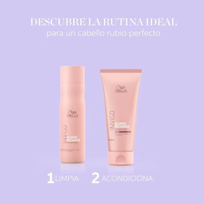 Acondicionador Matizante Cabello Rubio Wella Blonde Recharge 200ml