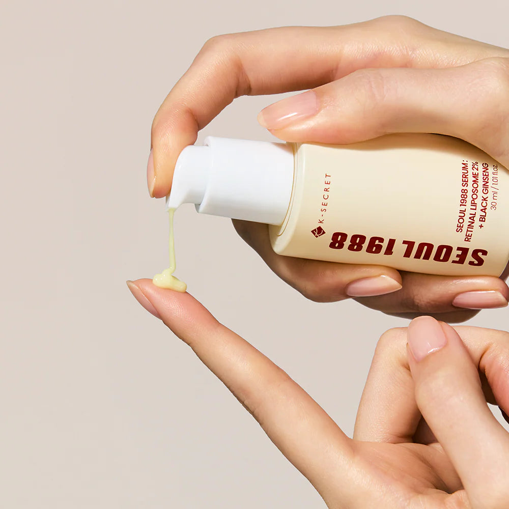 Sérum con retinal para arrugas y textura K-Secret SEOUL 1988 Serum Retinal Liposome 2% + Black Ginseng 30ml
