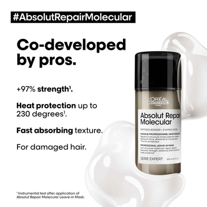 Mascarilla Leave-in Absolut Repair Molecular L’Oréal Professionnel 100ml