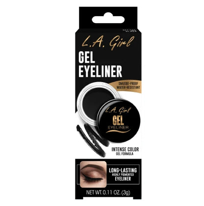 Delineador de ojos en gel negro L.A Girl Jet Black