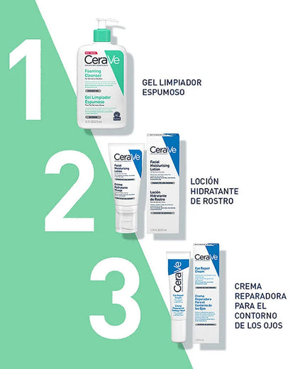 Gel Limpiador Espumoso Para Piel Normal a Grasa CeraVe Foaming Cleanser For Normal to Oily Skin 473ml