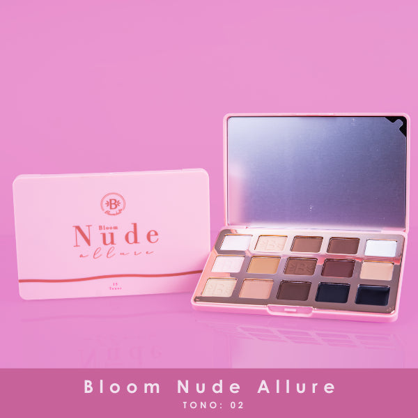 Paleta de sombras Blomshell Bloom Nude Allure mate 02