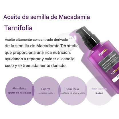 Sérum capilar nutritivo con Macadamia Kundal Macadamia Hair Serum White Musk 100ml