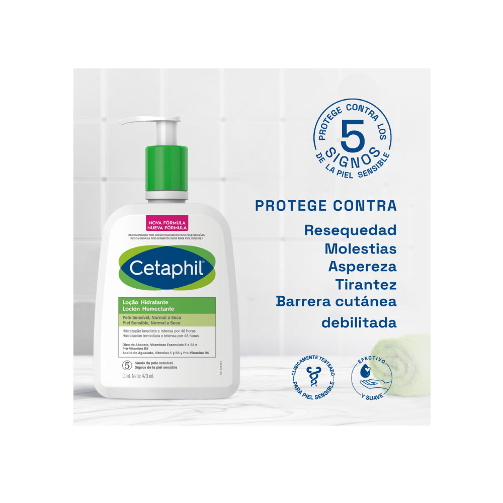 Loción Humectante Piel Sensible Normal a Seca Cetaphil 473ml