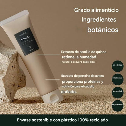 Mascarilla capilar reparadora con proteína de Quinoa Aromatica Quinoa Protein Treatment Mask 160ml
