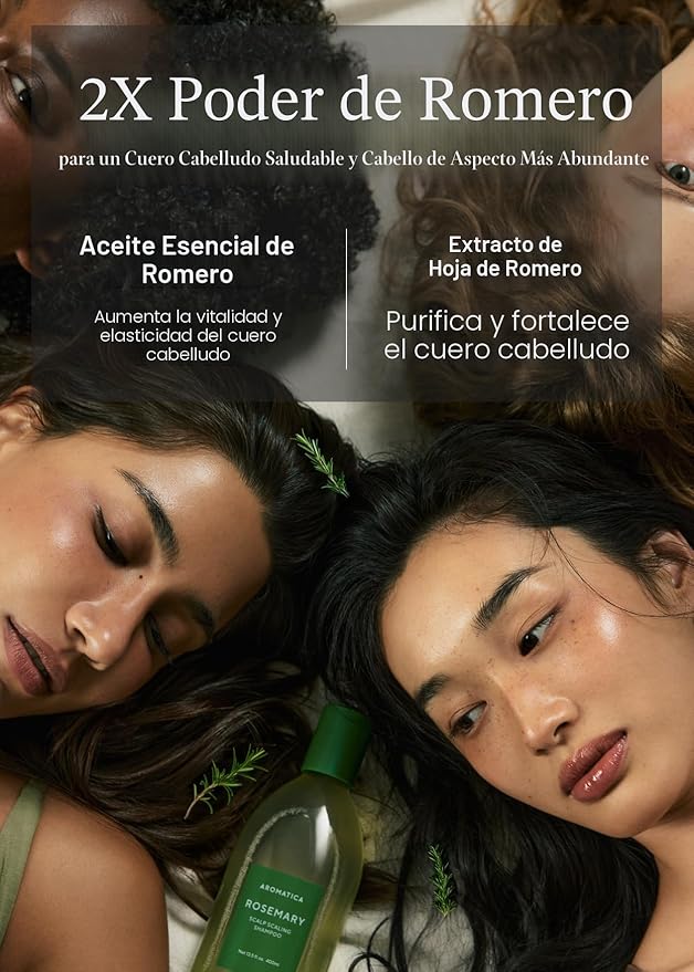 Shampoo para descamación del cuero cabelludo Aromatica Rosemary Scalp Scaling Shampoo 400ml