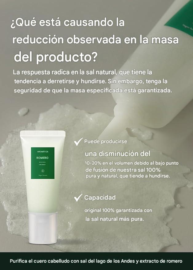 Exfoliante capilar con Romero Aromatica Rosemary Scalp Scrub 165gr
