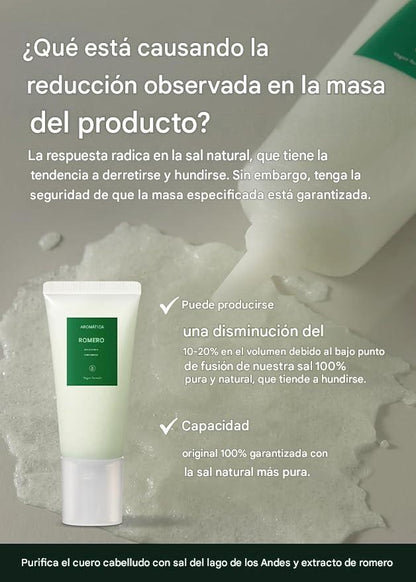 Exfoliante capilar con Romero Aromatica Rosemary Scalp Scrub 165gr