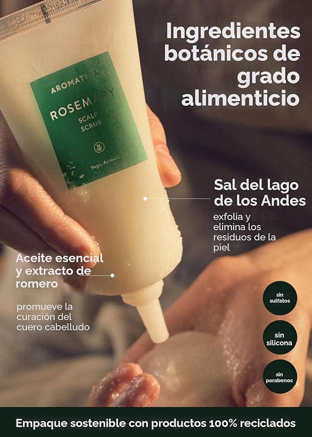 Exfoliante capilar con Romero Aromatica Rosemary Scalp Scrub 165gr
