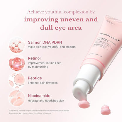 Contorno de ojos Reafirmante con PDRN y Péptidos Medicube PDRN Pink Peptide Eye Cream 30ml