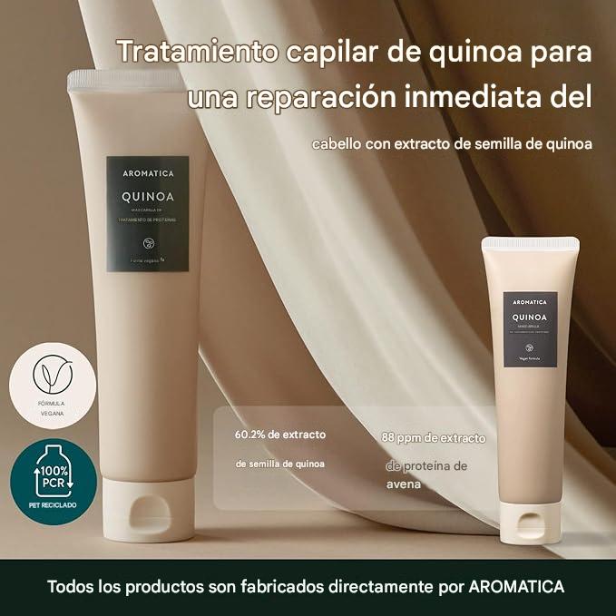 Mascarilla capilar reparadora con proteína de Quinoa Aromatica Quinoa Protein Treatment Mask 160ml