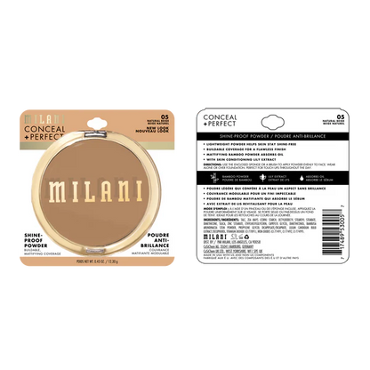 Polvos compactos Milani Conceal + Perfect Shine-Proof Powder