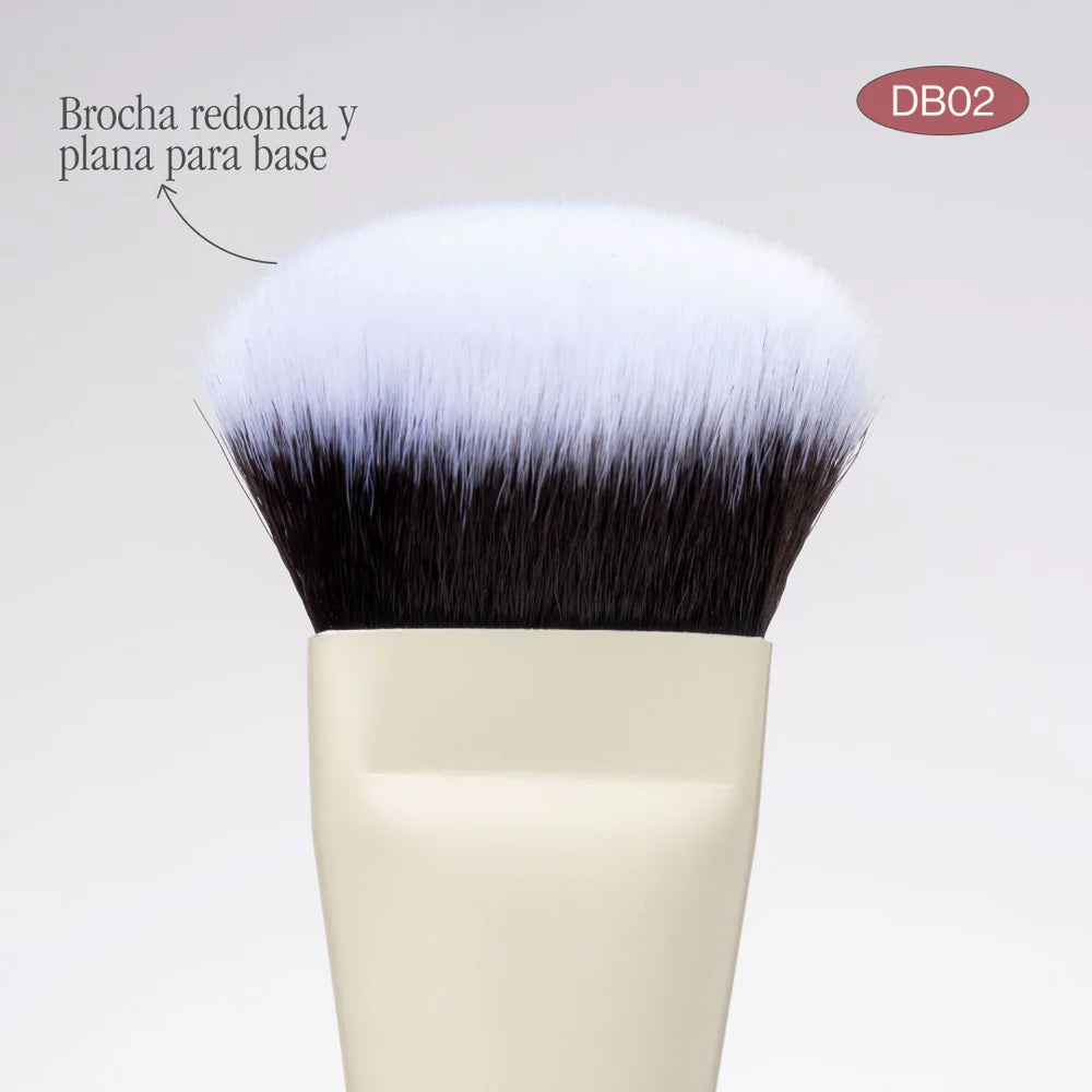 Brocha Duo Atenea para base y productos en crema