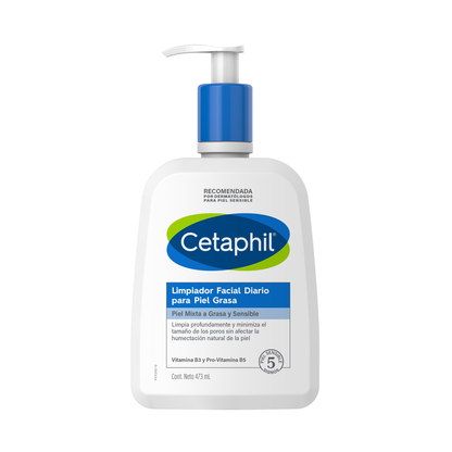 Gel Limpiador Líquido para Piel Grasa Cetaphil 473ml