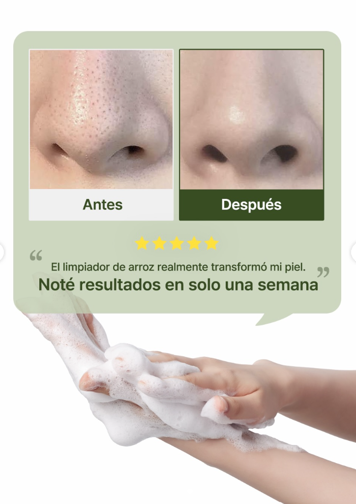 Limpiador facial espumoso purificante Arencia Fresh Green Rice Mochi Cleanser 120gr