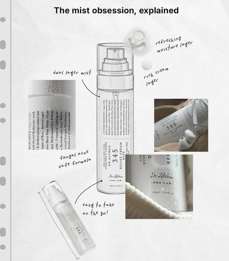 Mist facial calmante Dr. Althea 345 Relief Cream Mist 100 ml
