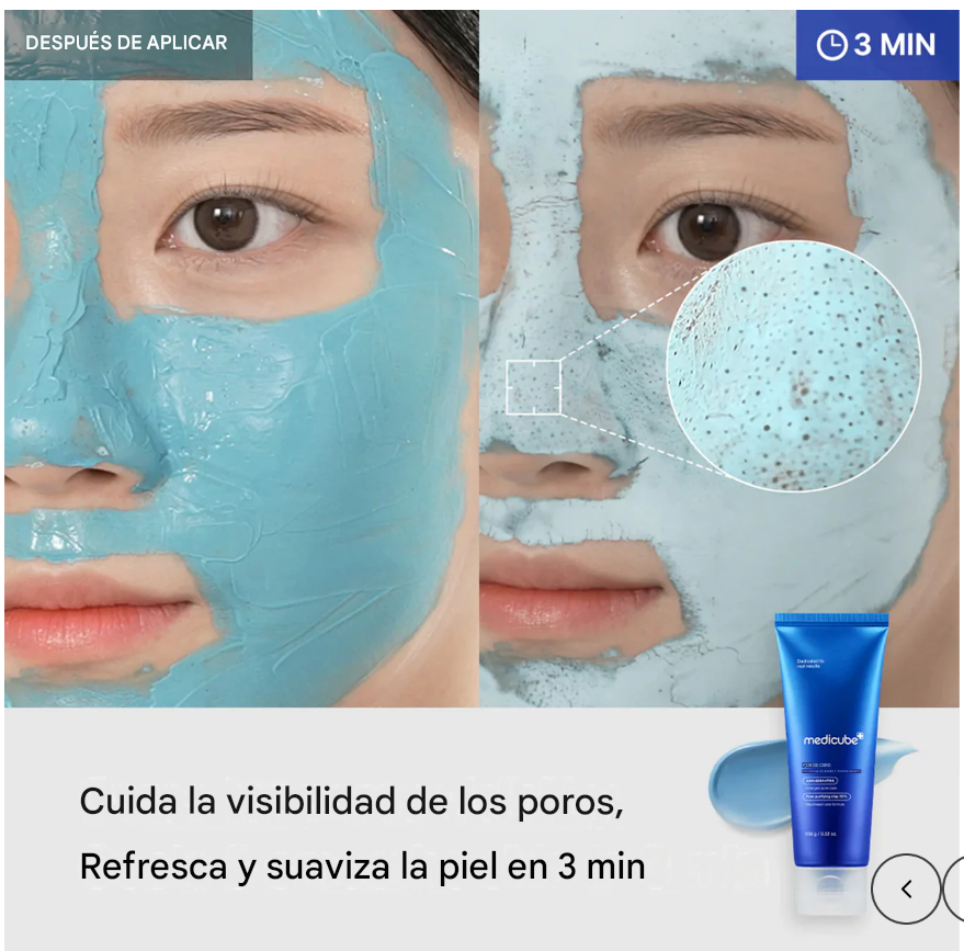 Mascarilla para poros y puntos negros Medicube Zero Pore Blackhead Mud Mask 100gr