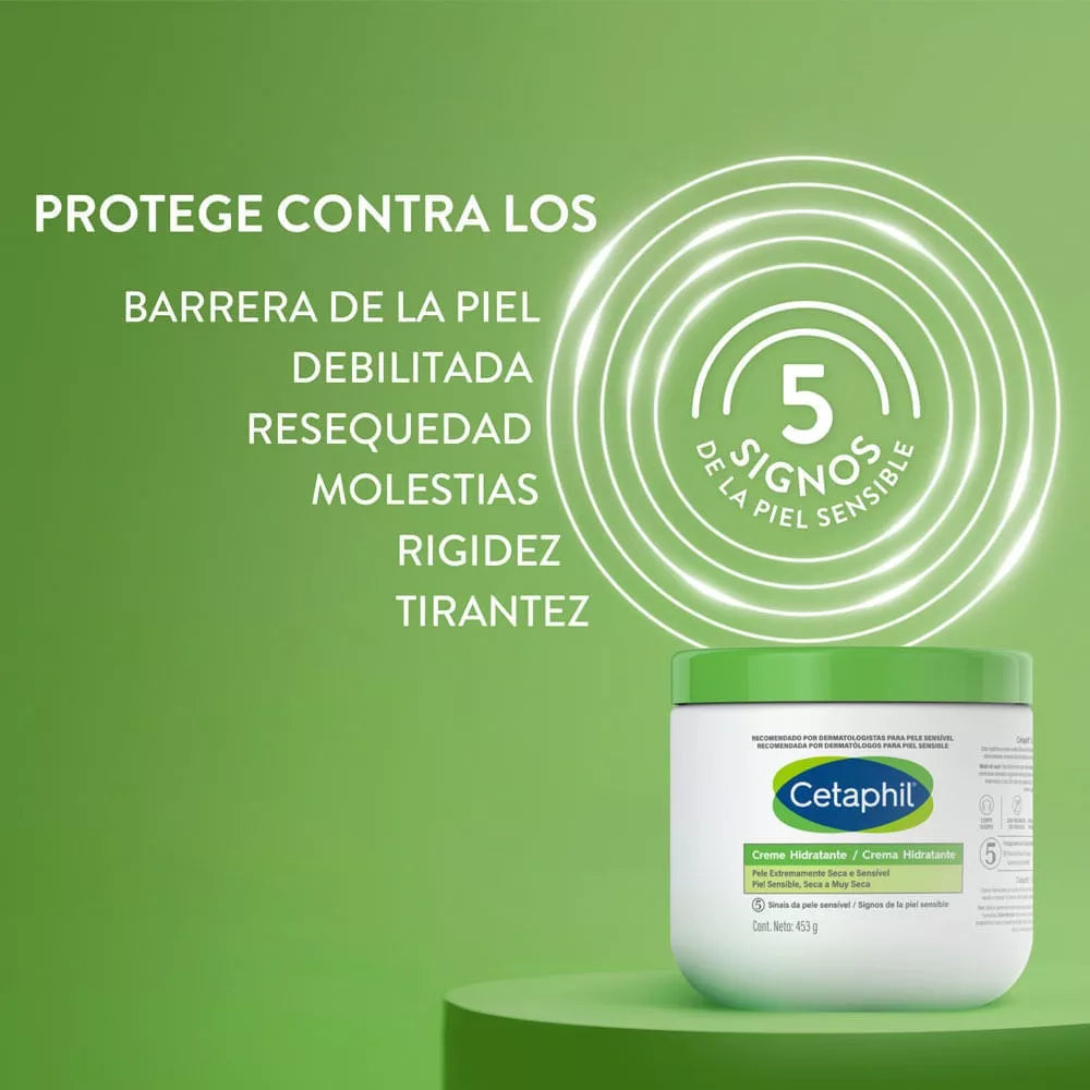 Crema Hidratante Piel Sensible y Muy Seca Cetaphil 453gr