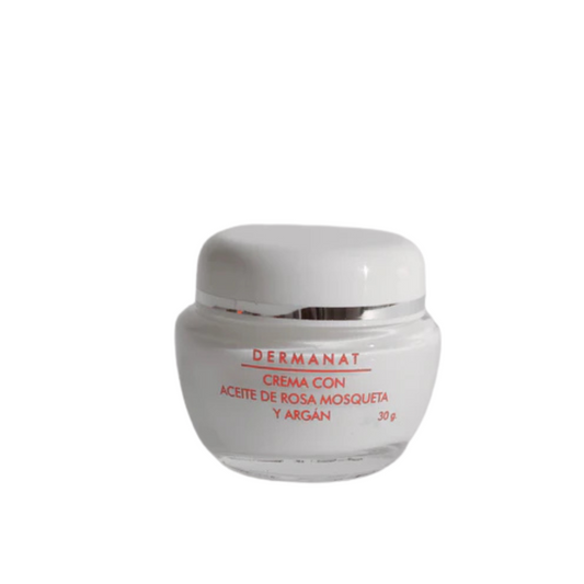 Crema humectante con aceite de Rosa Mosqueta y Argán Dermanat x 30 ml