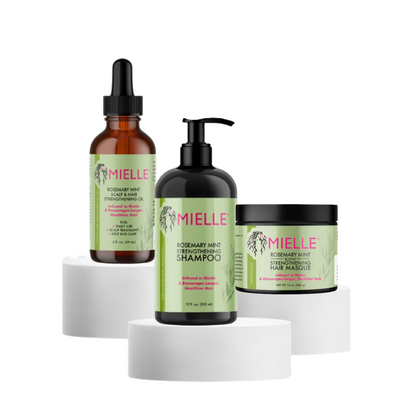 Mielle Organics Kit de Fortalecimiento Capilar y del Cuero Cabelludo con Romero y Menta de Mielle