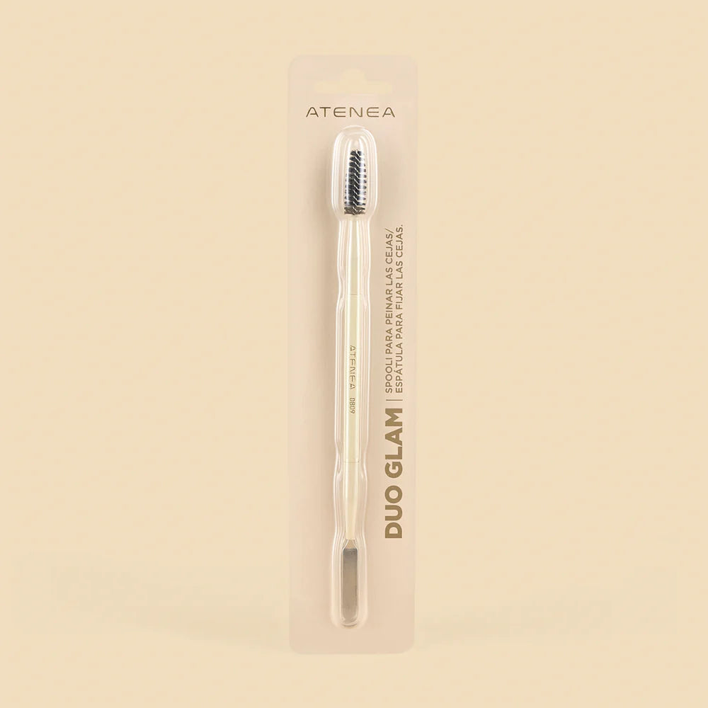 Brocha Duo Atenea para Cejas y Espátula