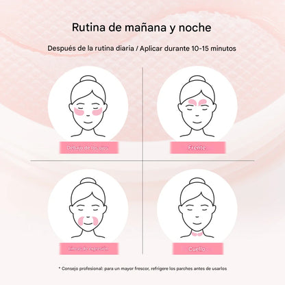 Parches para ojos antiedad Abib PDRN Retinal Eye Patch Glow Jelly 84g 60 pcs
