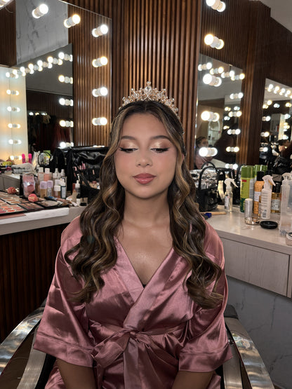 Plan Magic Glow - Maquillaje y Peinado de Quinceañera con Prueba
