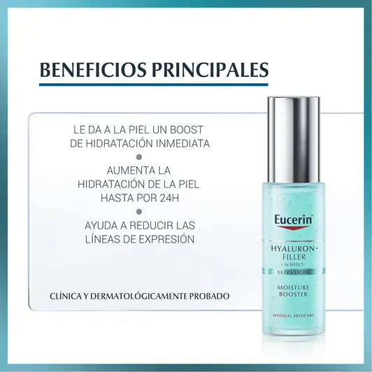 Gel Facial Hidratante con Ácido Hialurónico Eucerin Hydrating Booster Moisture Booster + 3x Effect