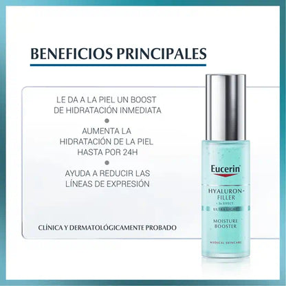 Gel Facial Hidratante con Ácido Hialurónico Eucerin Hydrating Booster Moisture Booster + 3x Effect