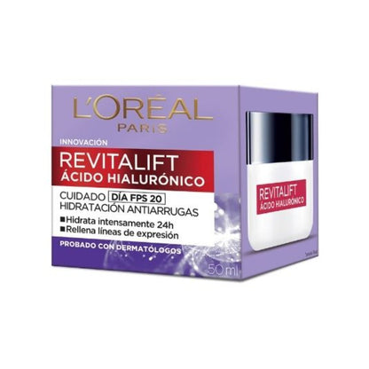 Gel Crema Hidratante Día L'Oréal Paris Ácido Hialurónico FPS20 50ml